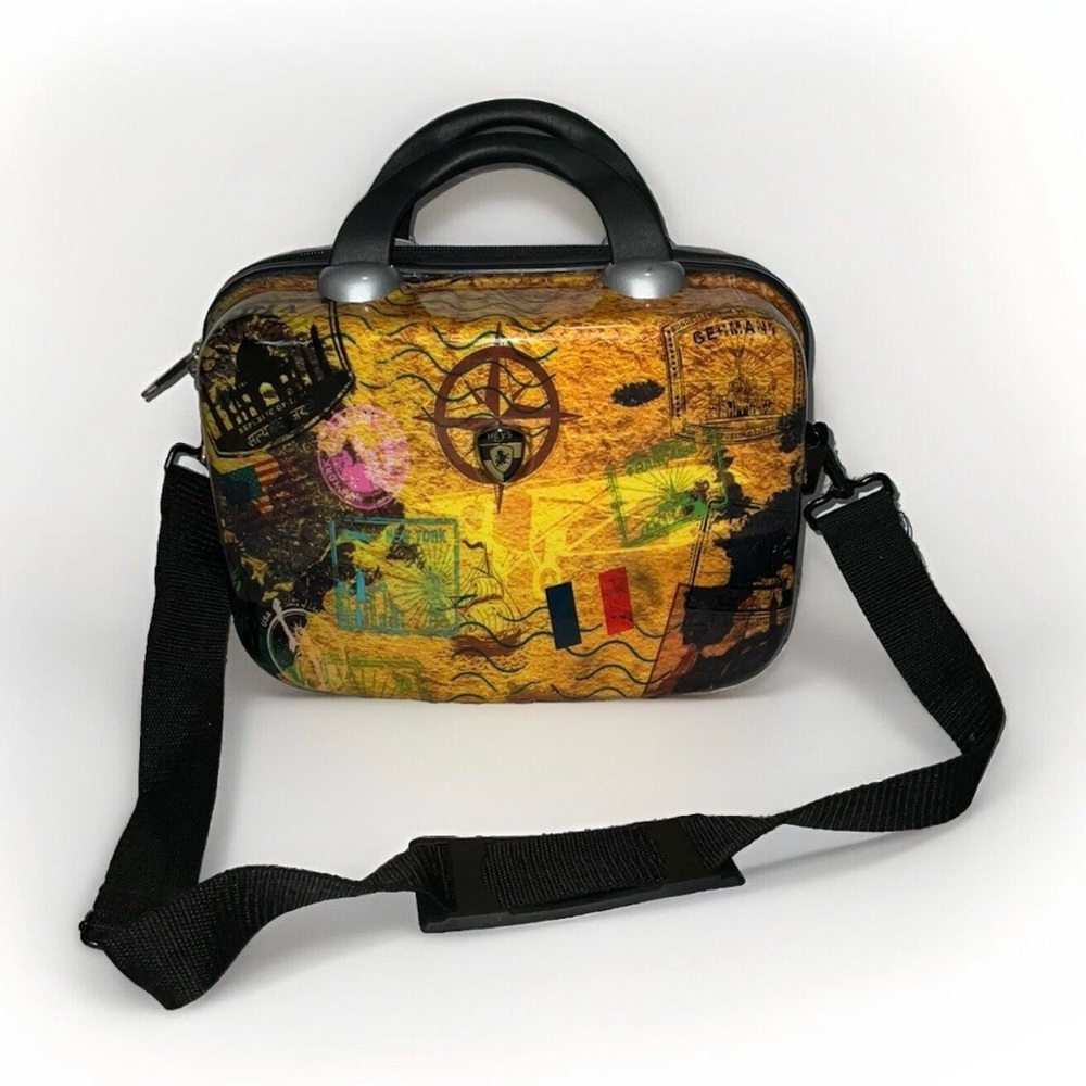 HEYS 12" Milano Around The World Make-up Hard case Carry-on Bag Luggage Purse